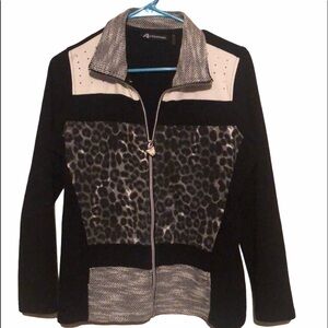 Activology zip up jacket, multi fabrics, Sm-med